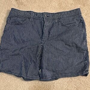 Lee Navy Striped Jean Shorts